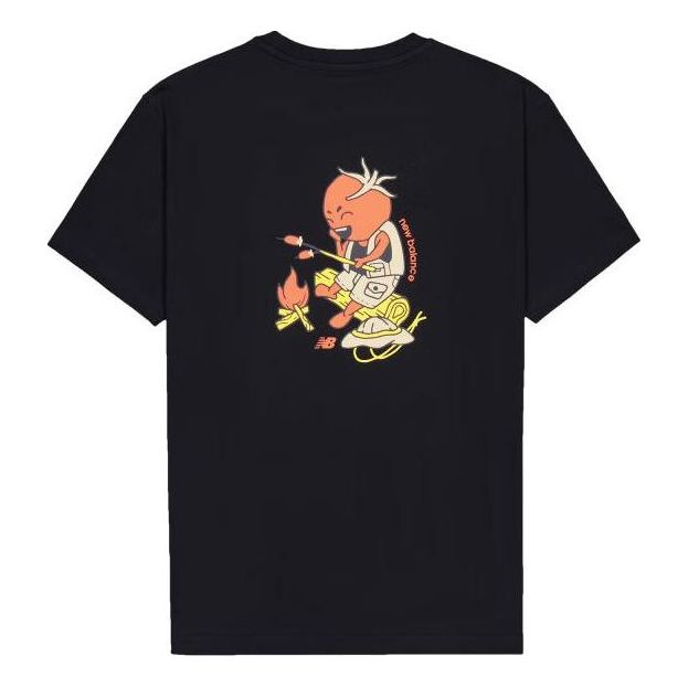 New Balance Graphic Print T-Shirt Asia Sizing 'Black' AMT41363-BK