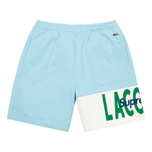 Supreme FW19 Week 5 x LACOSTE Logo Panel Sweatshort logo SUP-FW19-529