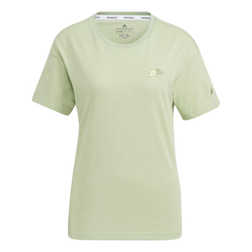 (WMNS) adidas Parley Ocean Plastic Graphic T-Shirt Asia Sizing 'Green' HE7341