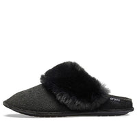 (WMNS) Crocs Mule Fur Slippers 'Black' 205394-001