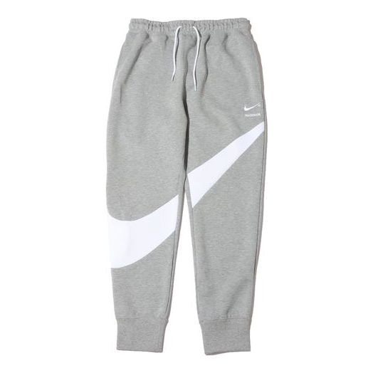 Men's Nike Large Logo Printing Drawstring Knit Bundle Feet Sports Pants/Trousers/Joggers Gray DH1024-063