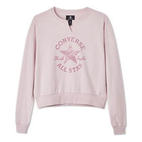 (WMNS) Converse Chuck Taylor Patch CrewNeck Sweatshirt Asia Sizing 'Pink' 10023715-A01