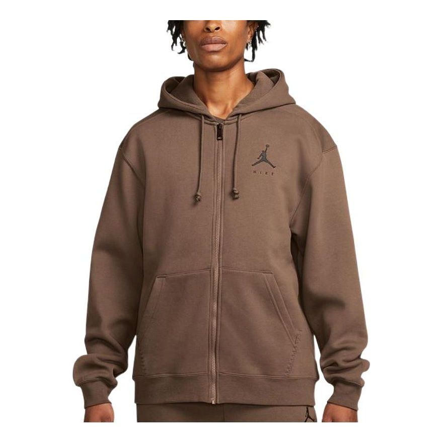 Men's Air Jordan Zipper Jacket Brown DC9606-256