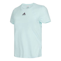 (WMNS) adidas Training Sports Breathable Round Neck Short Sleeve Green HE7578