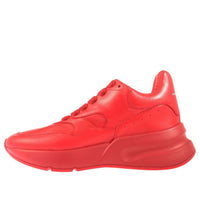 (WMNS) Alexander McQueen Oversized Runner Low Top Leather Sneakers with Mesh 'Pure Red' 533710WHRU06409