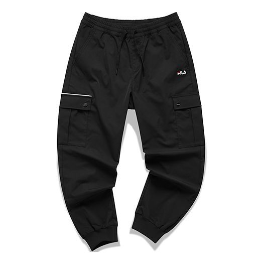 FILA FUSION Bundle Feet Woven Cargo Sports Long Pants Black T11M111605F-BK
