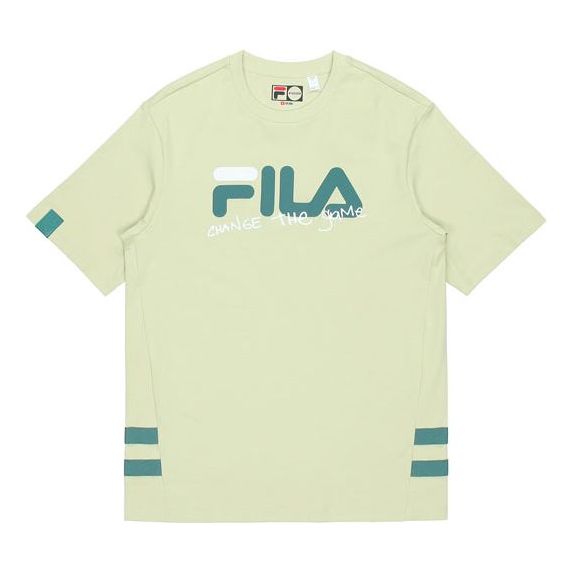 FILA FUSION Casual Sports Round Neck Loose Short Sleeve Retro Green T11M123102F-KK