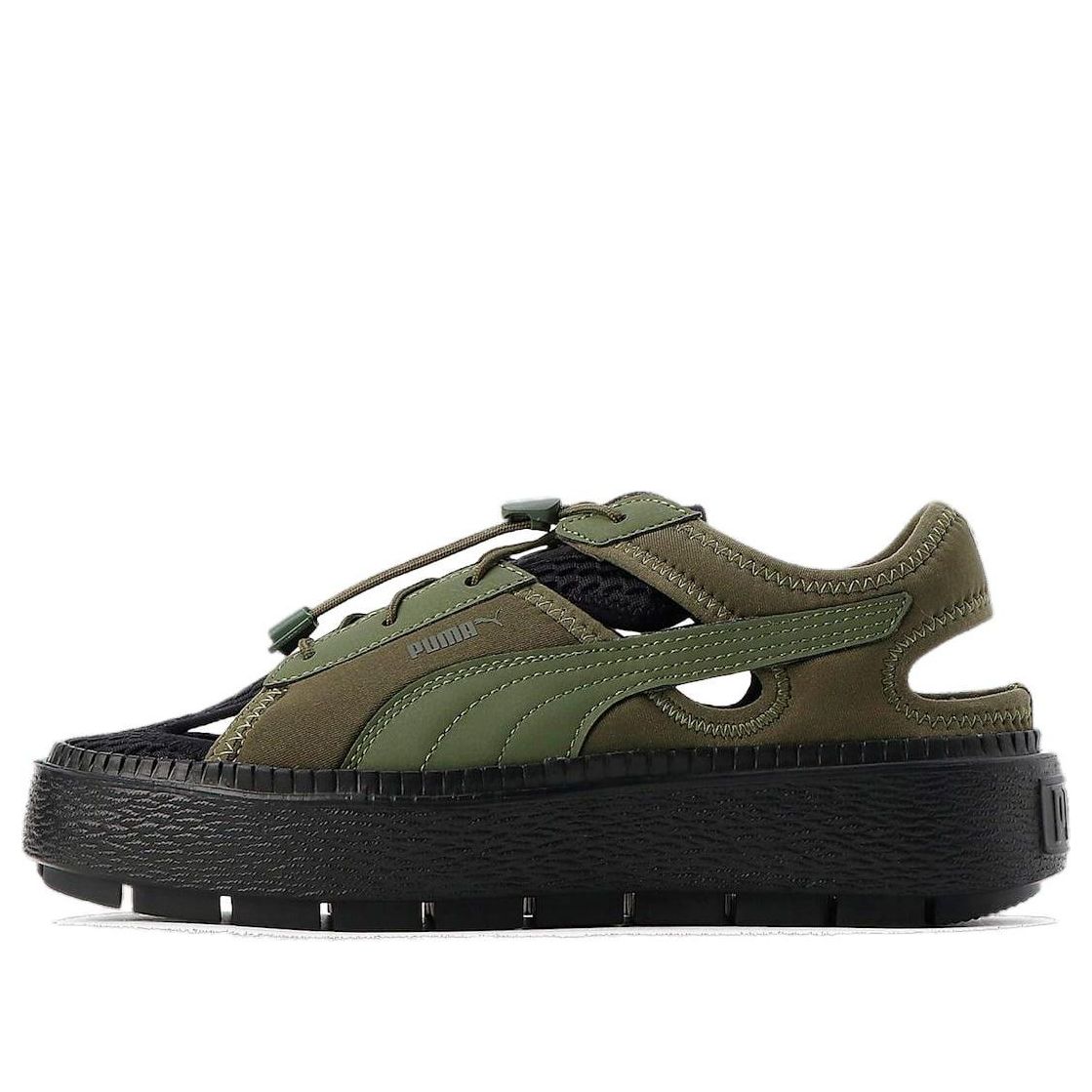 (WMNS) PUMA Platform Trace Light Mule 'Green Black' 382872-09