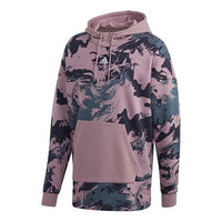 adidas logo Printing Tie Dye Casual Sports Pullover Purple GG6723