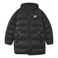 Skechers Letter Printed Mid Down Jacket 'Black Blue' L422M096