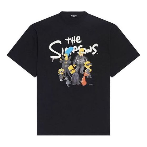 Balenciaga x THE SIMPSONS Oversized Cotton T-Shirt 'Black' 676589TLVG71000