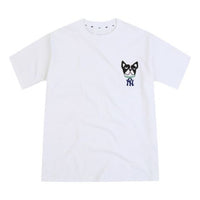 MLB Unisex New York Yankees Cartoon Series Embroidery Tee White 31TSTF931-50W