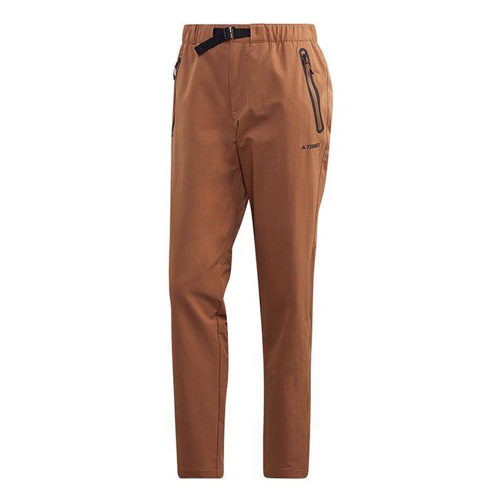 adidas Xplr Lt Ss Pant Solid Color Outdoor Casual Sports Knit Long Pants Orange GE9935