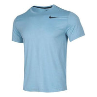 Nike Pro Short Sleeve Training Tops Breathable Quick Dry Blue CJ4612-446