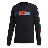 adidas neo M SS CS SWT Outdoor Printing Sports Black GM2285