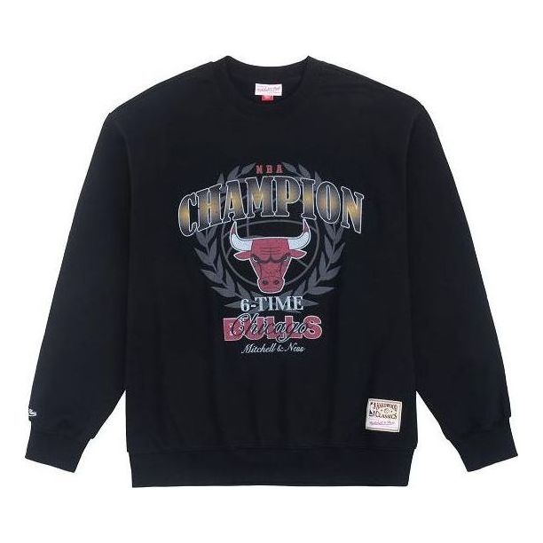 Mitchell & Ness x NBA Chicago Bulls 6 Times Champion Sweatshirt 'Black' MNJYFWHD23093004