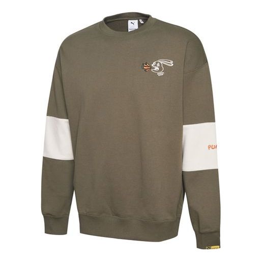 PUMA x Randomevent Crew Sweatshirt 'Olive' 596664-49