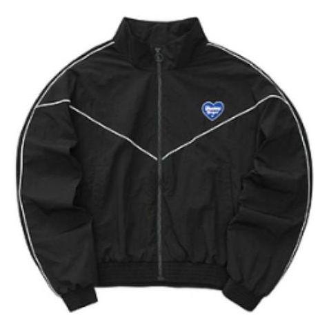 (WMNS) Skechers Logo Letter Heart Print Zip Jacket 'Black' L223W100