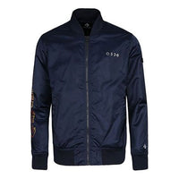 Converse Casual Sports Stand Collar Baseball Jacket Asia Sizing 'Navy' 10007769-A02