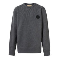 Men's Burberry SS21 Loose Round Neck Long Sleeves Gray 80078351