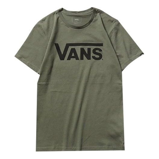 Vans Unisex Logo Printing Tee Green Olive Green VN0A4MM6DB0