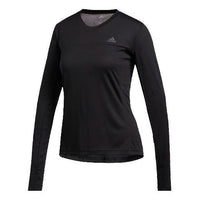 (WMNS) adidas Otr Ls Tee Running Sports Long Sleeves Black ED9311