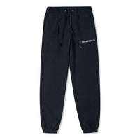 (WMNS) Converse Chevron Logo Drawstring Fleece Sweatpants Asia Sizing 'Black' 10024285-A03
