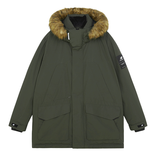 New Balance Warm Hooded Down Jacket Asia Sizing 'Green' 5PB42201-KH