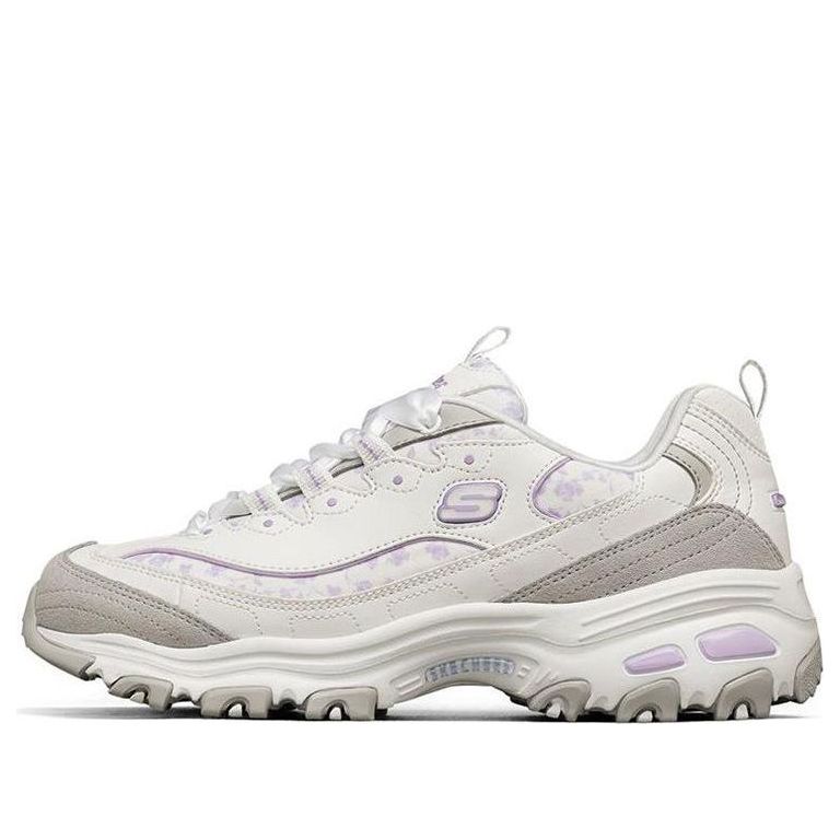 (WMNS) Skechers D'Lites 1.0 White/Purple 66666329-WLV