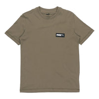 PUMA Fuslon Minimalistic Chest Alphabet Logo Label Short Sleeve 'Olive' 582687-49