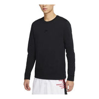 Nike Sportswear Logo Casual Sports Round Neck Long Sleeves Black DD5884-010