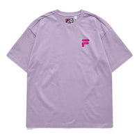 Fila FUSION Casual Sports Round Neck Short Sleeve Couple Style Purple T11U126110F-VT