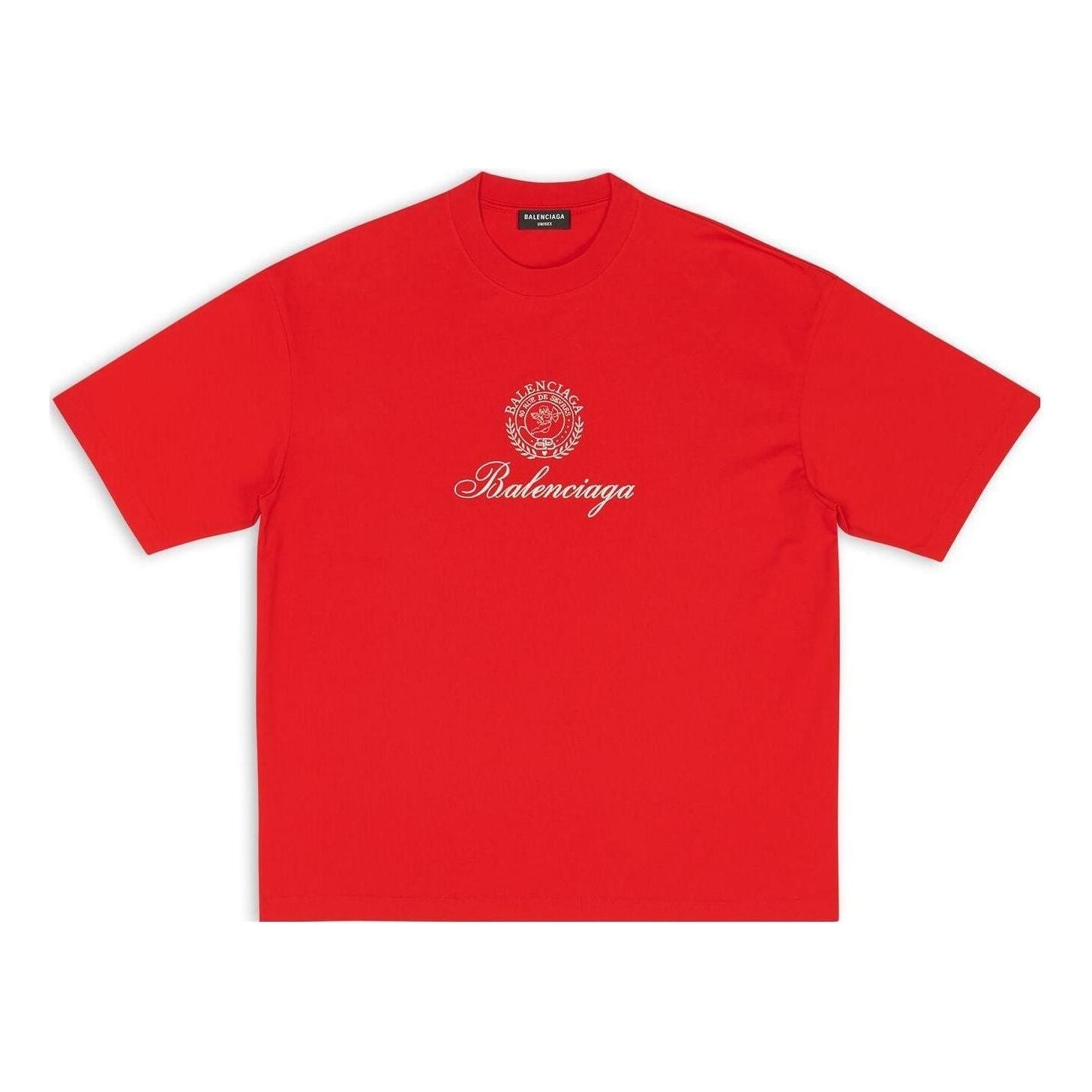 Balenciaga Qixi Crest T-Shirt Medium Fit 'Red' 612966TMVL46971