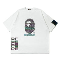 Men's BAPE Ape Head Logo Printing Short Sleeve White 0ZXTEAPETE13E