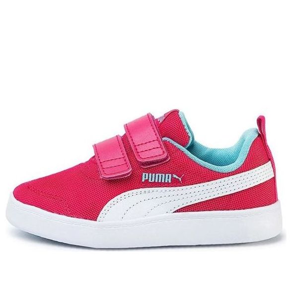 (PS) PUMA Courtflex V2 Leisure Board Shoes Pink/Blue 371758-02