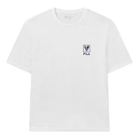 FILA Born To Shine Subject Slogan Printing Short Sleeve Unisex White F71U028104F-WT