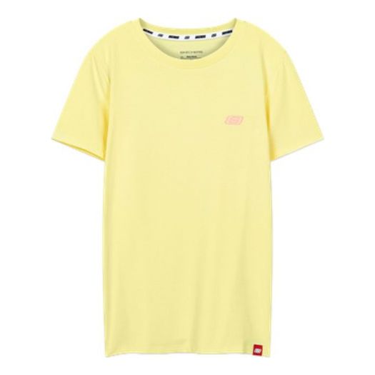 Skechers Loose Printing Casual Sports Short Sleeve t Yellow L220W170-00TC