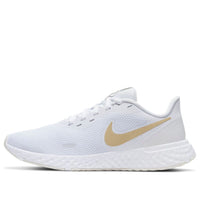 (WMNS) Nike Revolution 5 White/Gold BQ3207-108