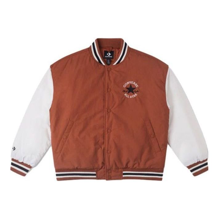 Converse Padded Baseball Jacket Asia Sizing 'White Brown' 10025261-A02