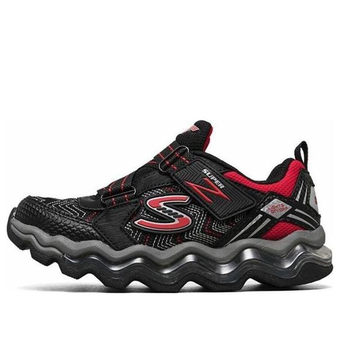 (GS) Skechers Turbowave Non-Slip Wear-resistant Low Tops Sports Shoe Black Red 90736L-BKRD