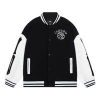 Li-Ning Hoops Graphic Baseball Jacket 'Black White' AJDSB17-3