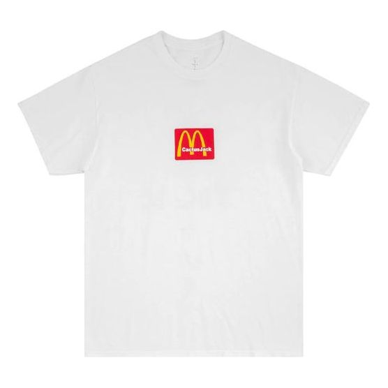 Travis Scott Cactus Jack x Mcdonald Unisex Round-neck White CJMDSS06