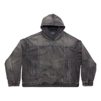 Balenciaga Pull-Over Jacket 'Black Japanese Denim' 719313TBP473340