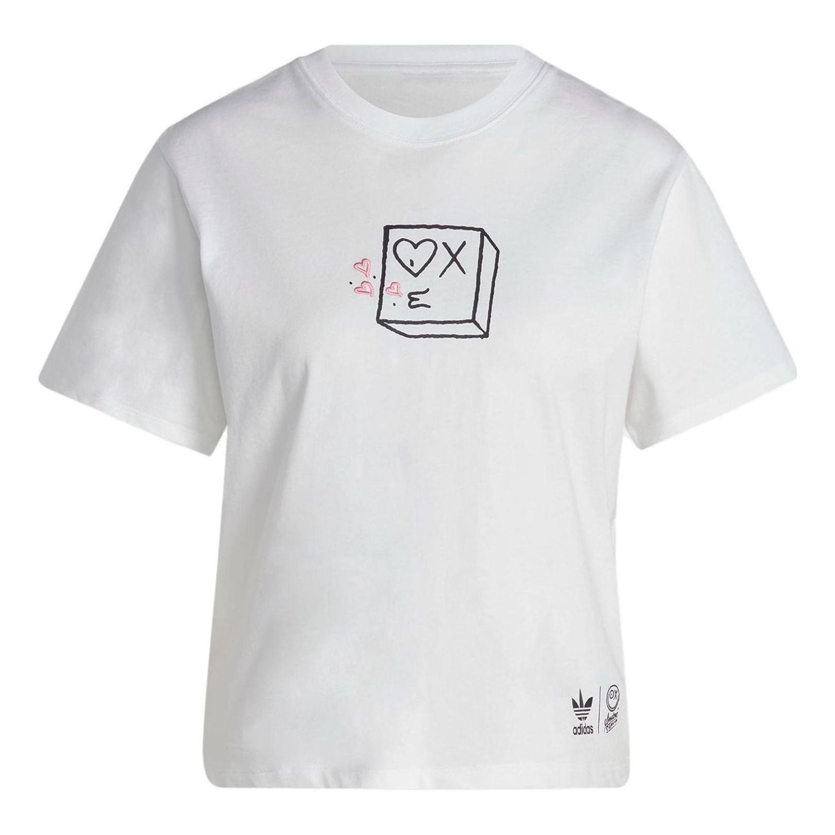 (WMNS) adidas Andre Saraiva T-Shirt 'White Black' HZ9002