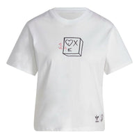 (WMNS) adidas Andre Saraiva T-Shirt 'White Black' HZ9002