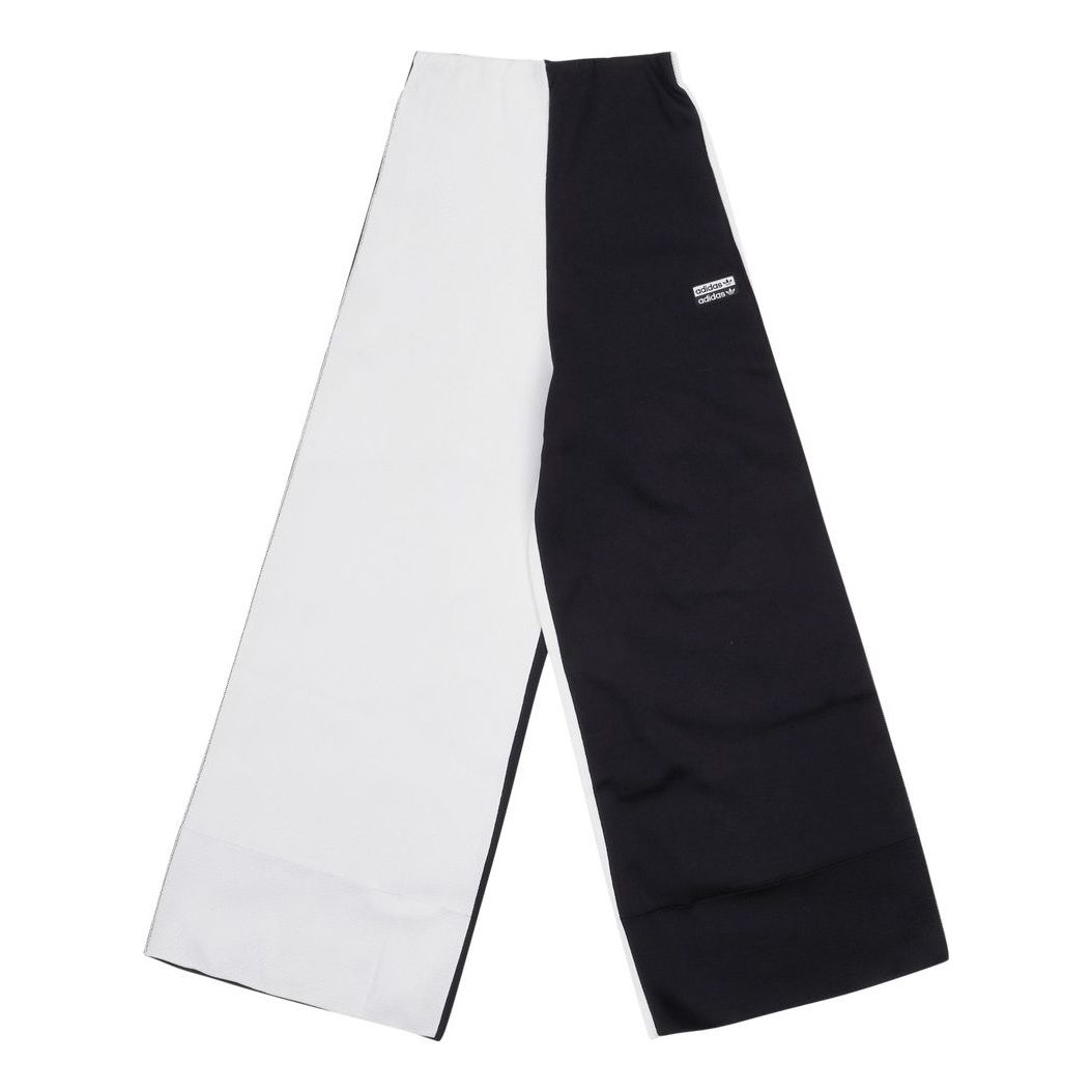 (WMNS) adidas Wide Leg Pants Asia Sizing 'Black White' FM2449