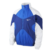 Nike Sportswear Colorblock Woven Stand Collar Long Sleeves Jacket Blue BV5211-405