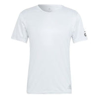 adidas Round Neck Pullover Solid Color Short Sleeve White HB7471