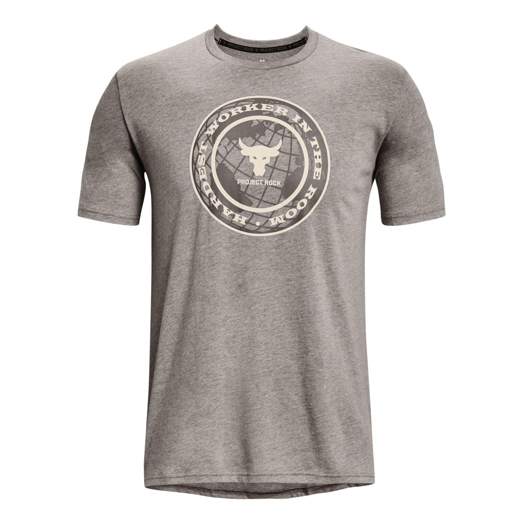 Under Armour Project Rock Globe Short Sleeve T-shirt 'Grey' 1373746-295