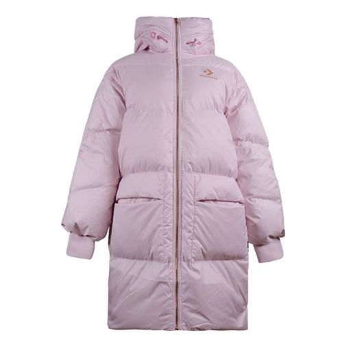 (WMNS) Converse Hooded Long Puffer Coat Asia Sizing 'Pale Pink' 10019328-A02